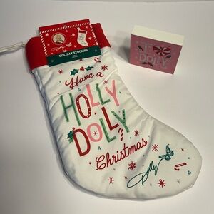 NEW Dolly Parton Christmas collection stocking and wooden sign